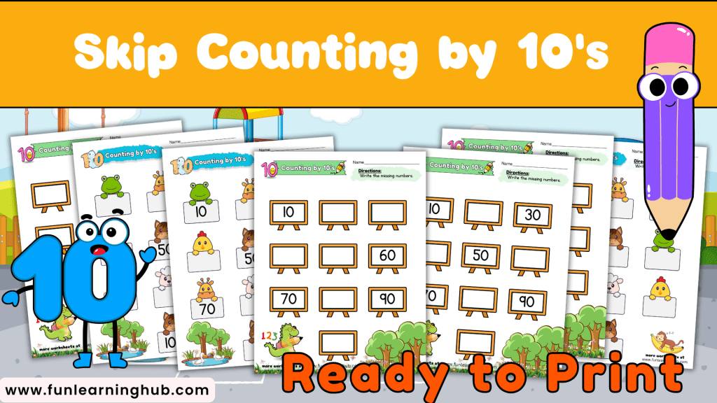 Free Halloween Coloring Pages - Cute and Spooky 43 skip counting by 10's