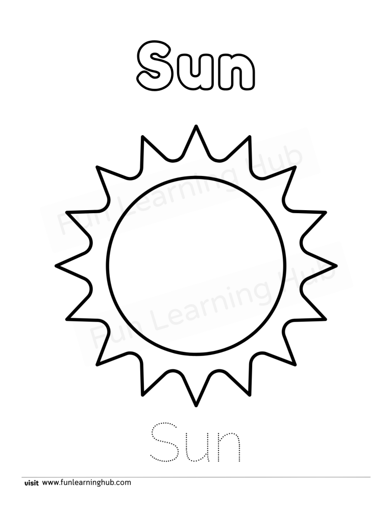 Sun Coloring Page 11 Sun Coloring Page