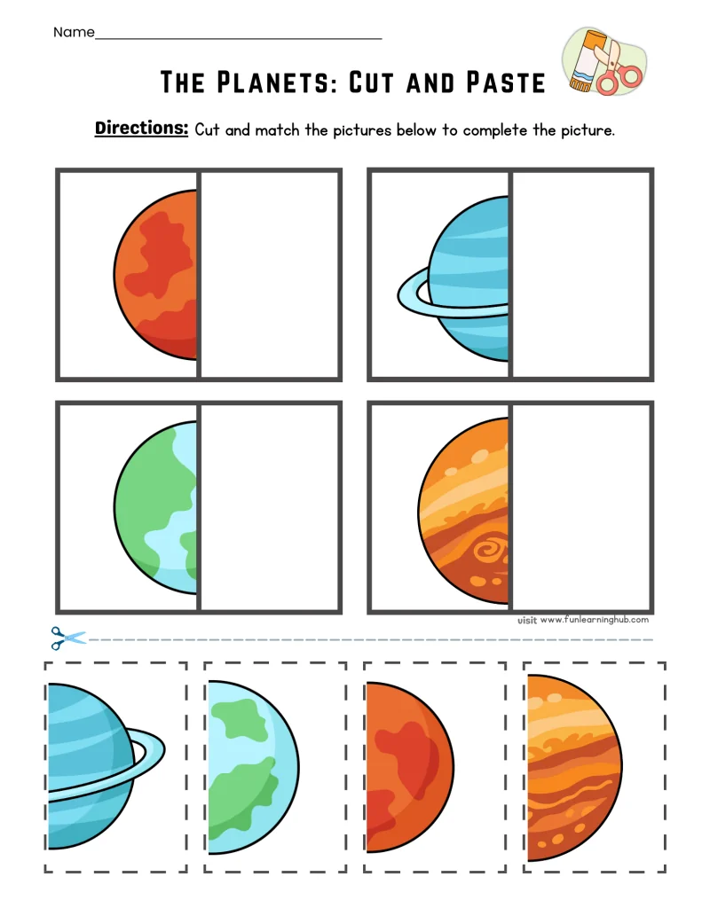 planets cut and paste