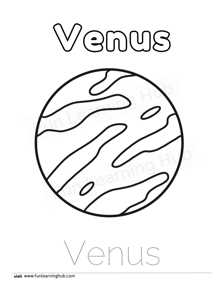 Venus Coloring Page 8 Venus Coloring Page
