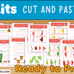 Free Fruits Cut and Paste Worksheets fo…