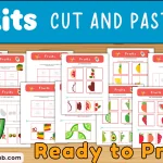 Free Fruits Cut and Paste Worksheets fo…