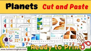 FREE Planets Cut and Paste Printable Activity for Kids