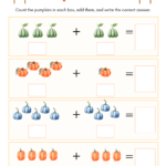 pumpkin addition worksheets