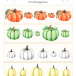 pumpkin compare worksheets