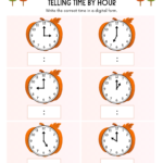 Pumpkin Telling Time to the Hour Worksheets
