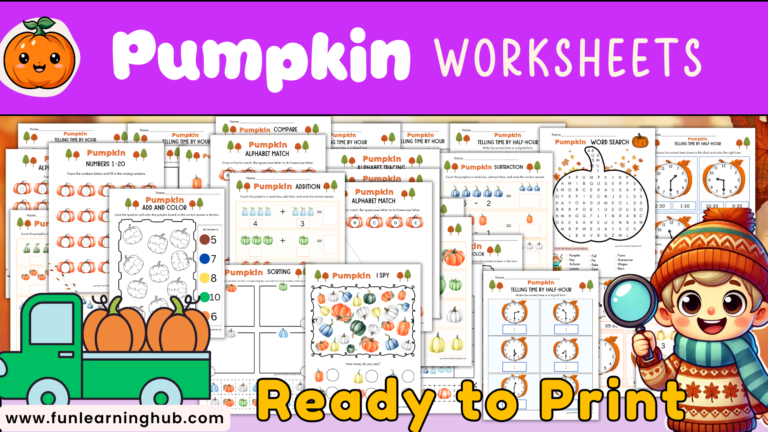 Free Pumpkin Worksheets for Parents, Teachers, and Homeschoolers 53 Free Pumpkin worksheets