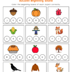 Autumn Beginning Sound Worksheet