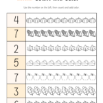 Autumn Count and Color Worksheet 2