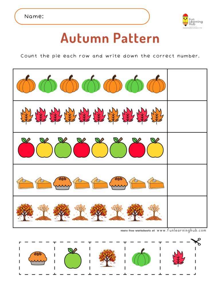 Autumn Patterns Worksheet
