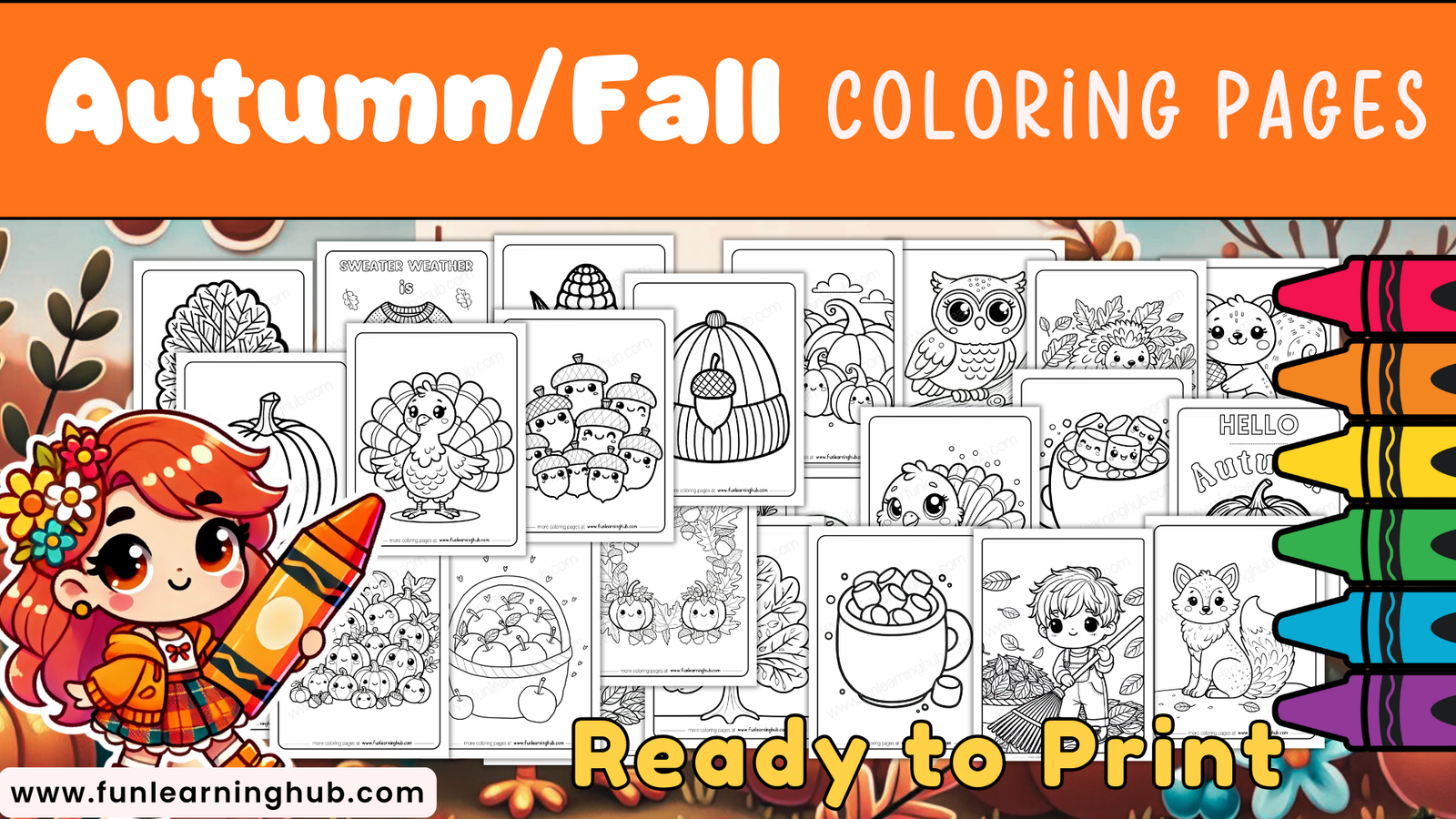 Autumn Coloring Pages Free Download: Fun Printables for All Ages 1 Autumn Coloring Pages Free Download