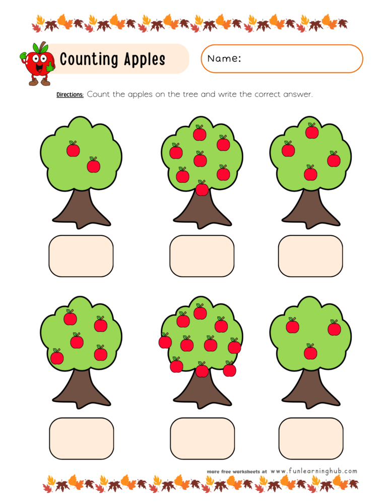 Counting Apples Worksheet