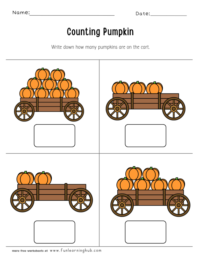 Counting Pumpkins Worksheet