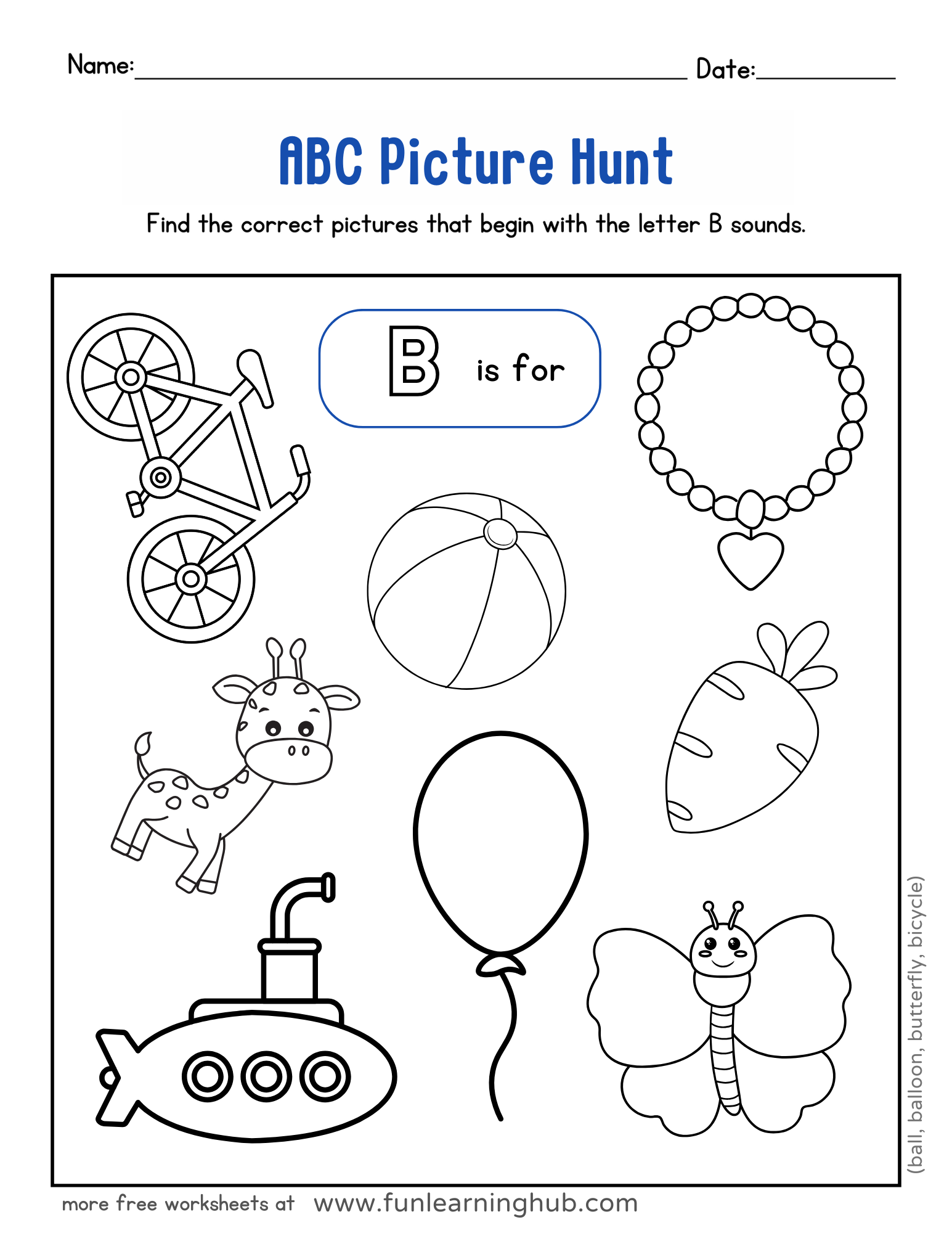 ABC Picture Hunt Worksheets
