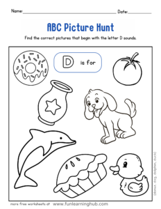 ABC Picture Hunt Worksheets