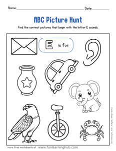 ABC Picture Hunt Worksheets