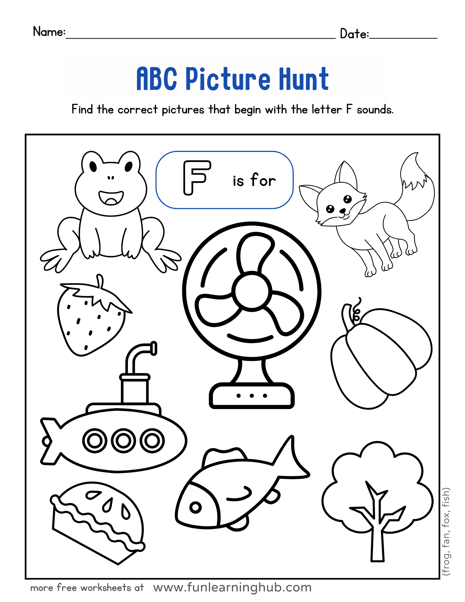 ABC Picture Hunt Worksheets
