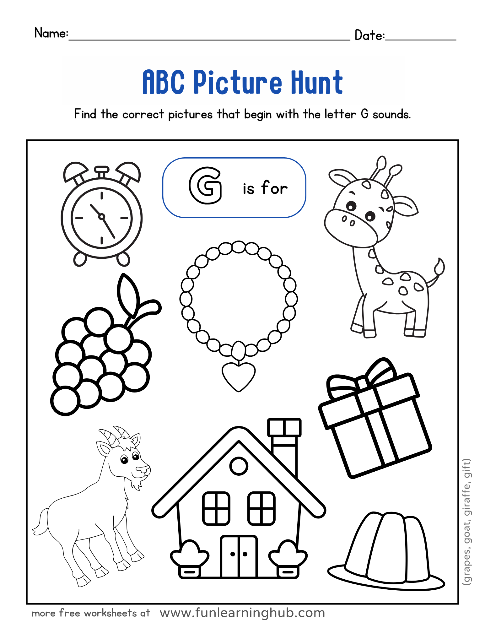 ABC Picture Hunt Worksheets