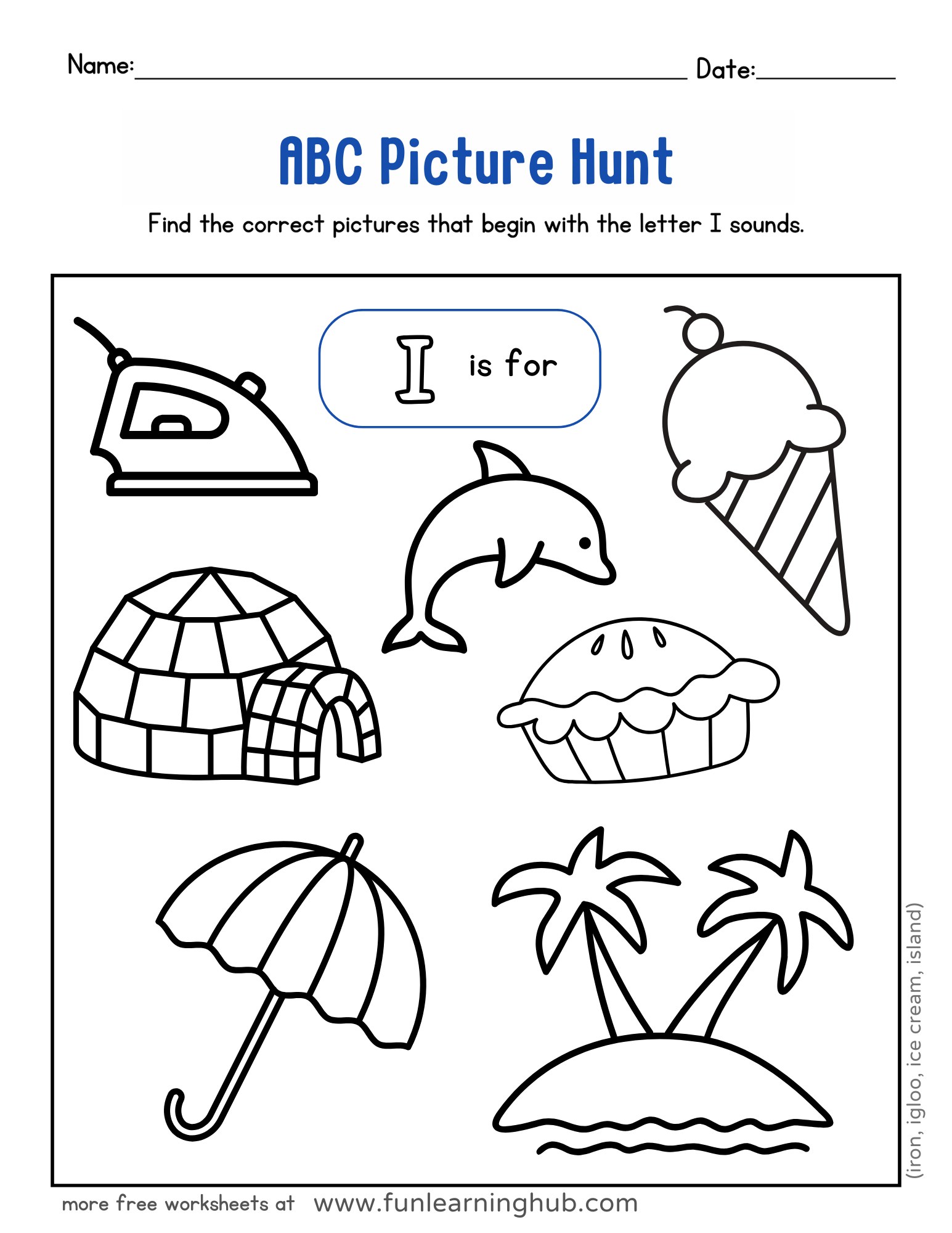 ABC Picture Hunt Worksheets