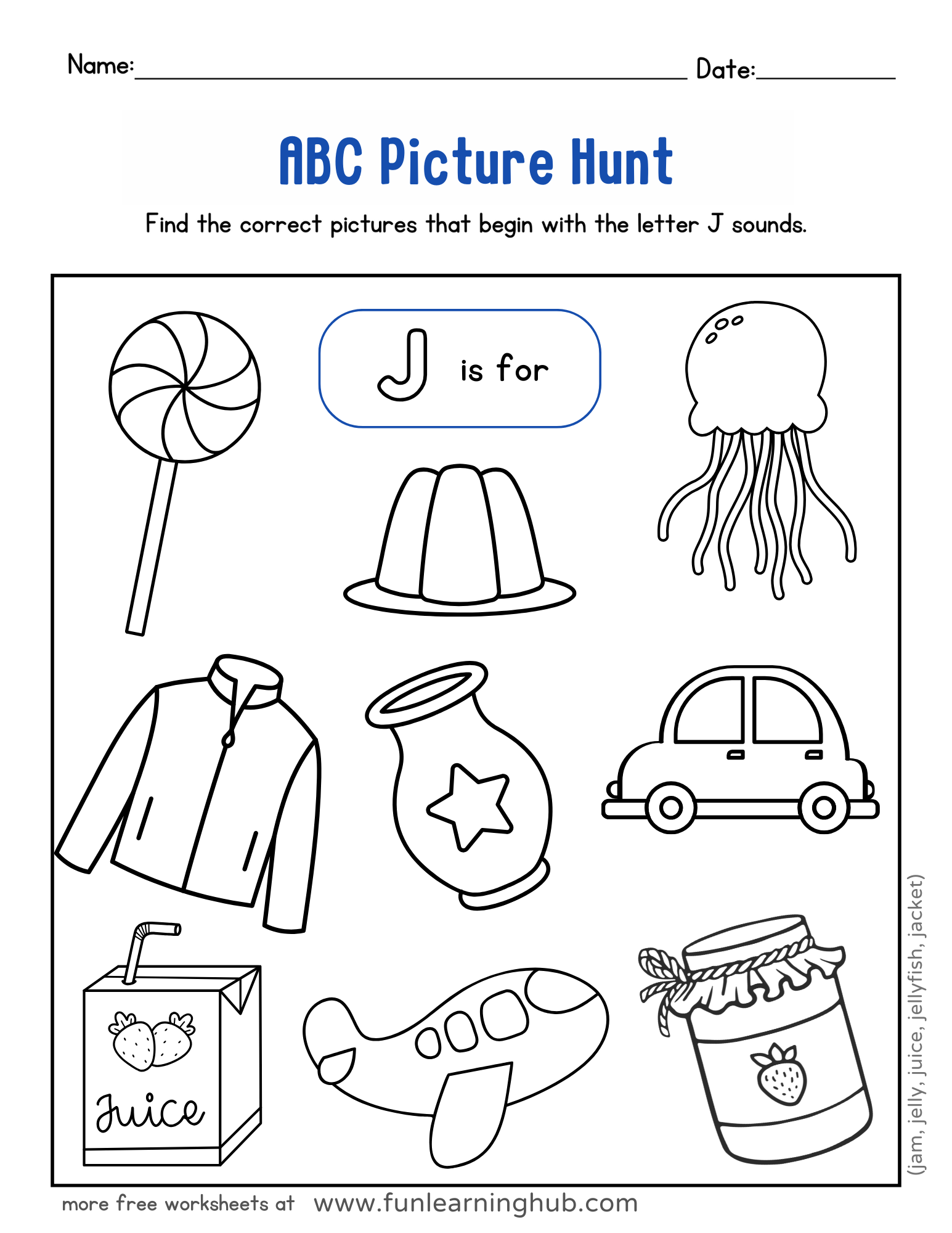 ABC Picture Hunt Worksheets