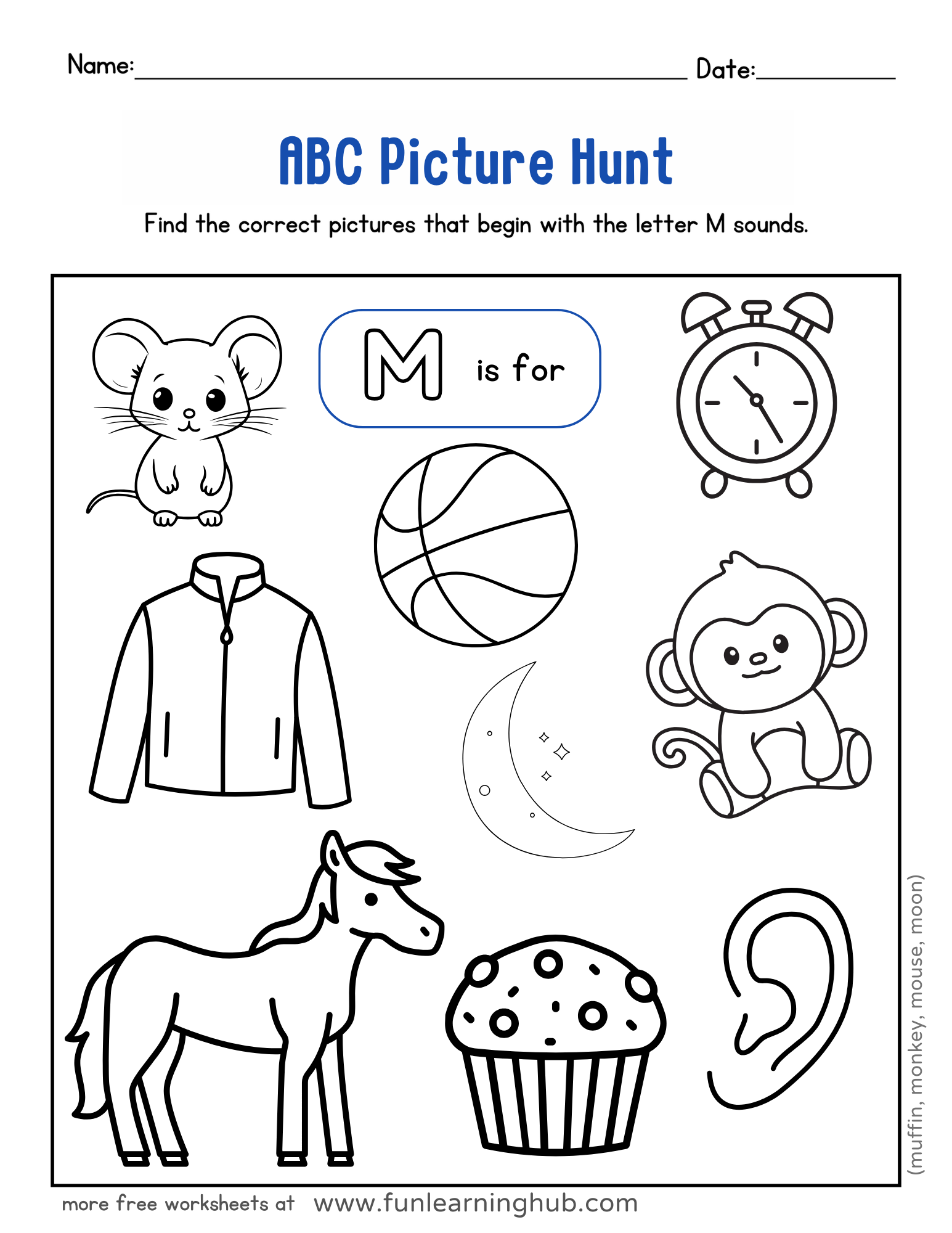 ABC Picture Hunt Worksheets