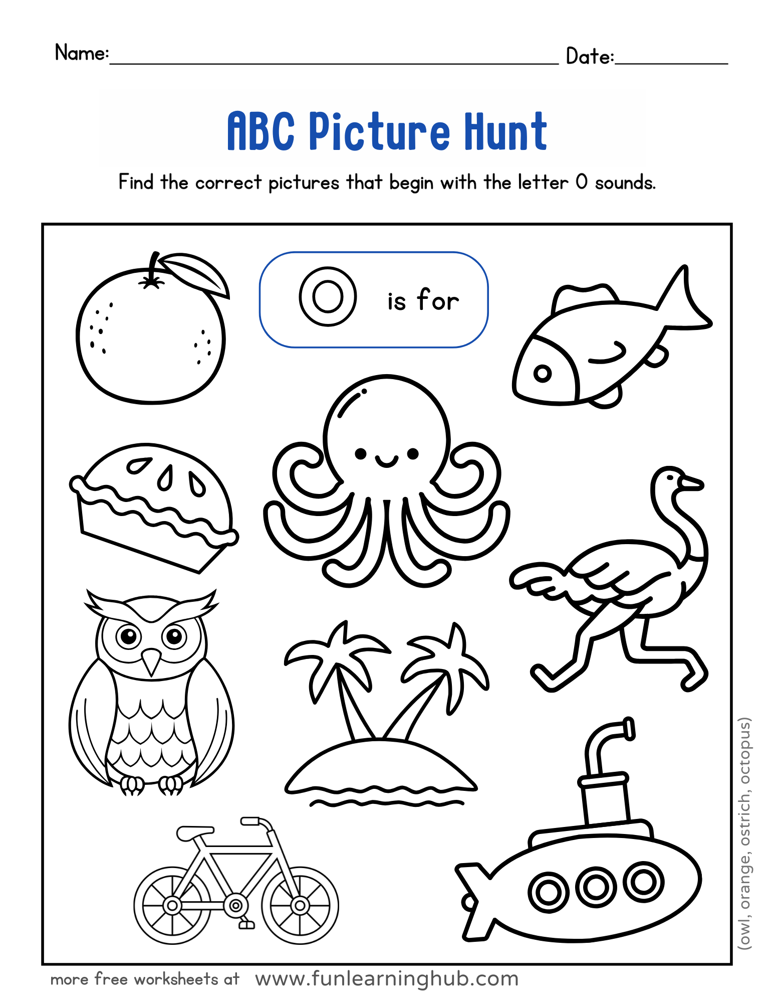 ABC Picture Hunt Worksheets