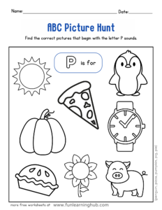 ABC Picture Hunt Worksheets
