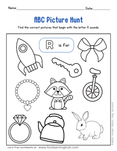 ABC Picture Hunt Worksheets