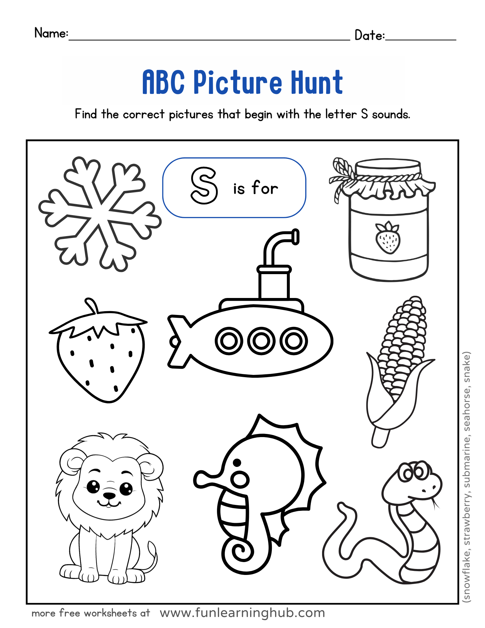 ABC Picture Hunt Worksheets