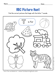 ABC Picture Hunt Worksheets