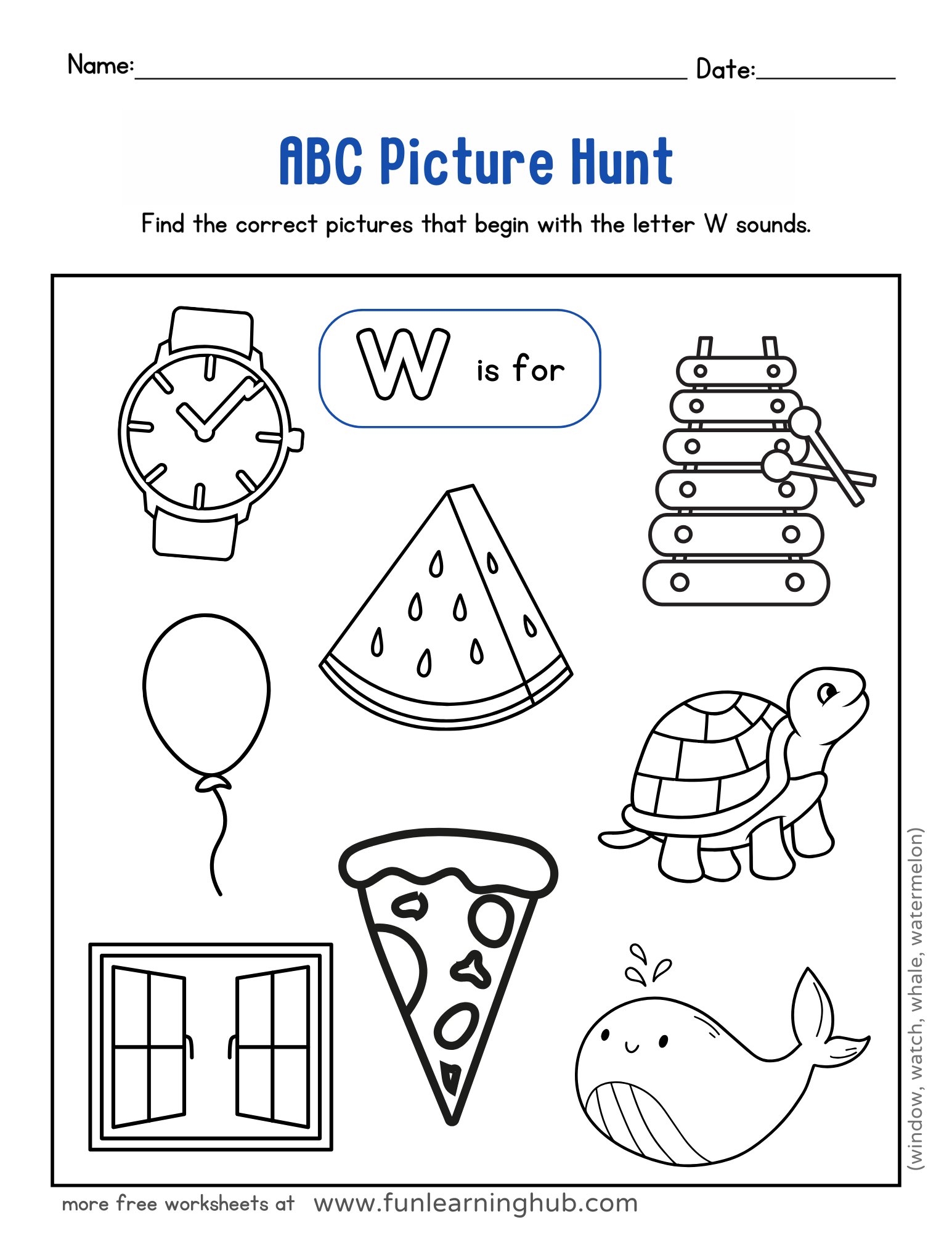 ABC Picture Hunt Worksheets