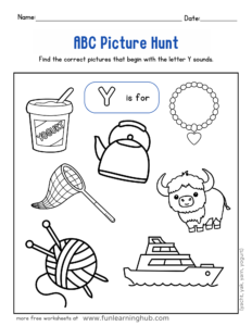 ABC Picture Hunt Worksheets
