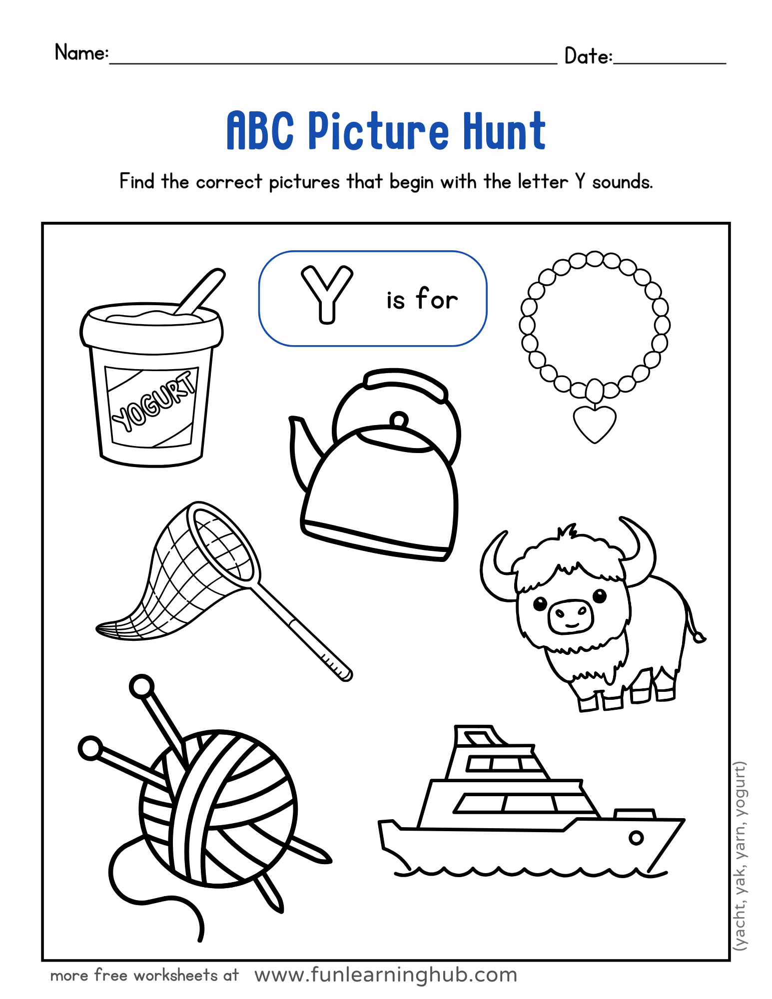 ABC Picture Hunt Worksheets