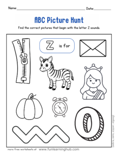 ABC Picture Hunt Worksheets