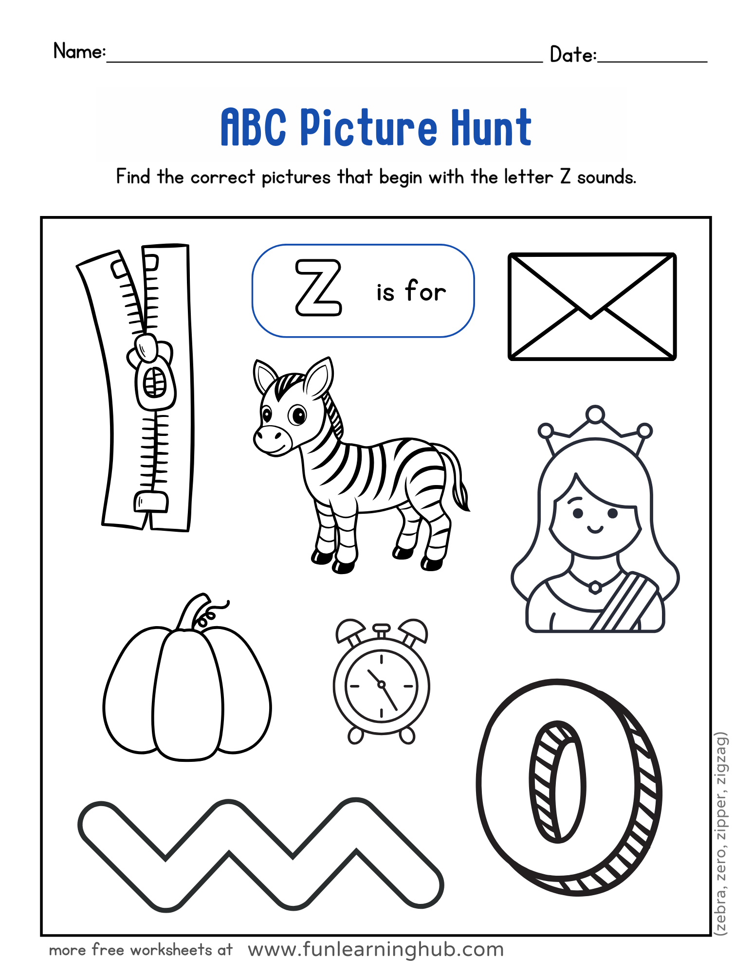 ABC Picture Hunt Worksheets