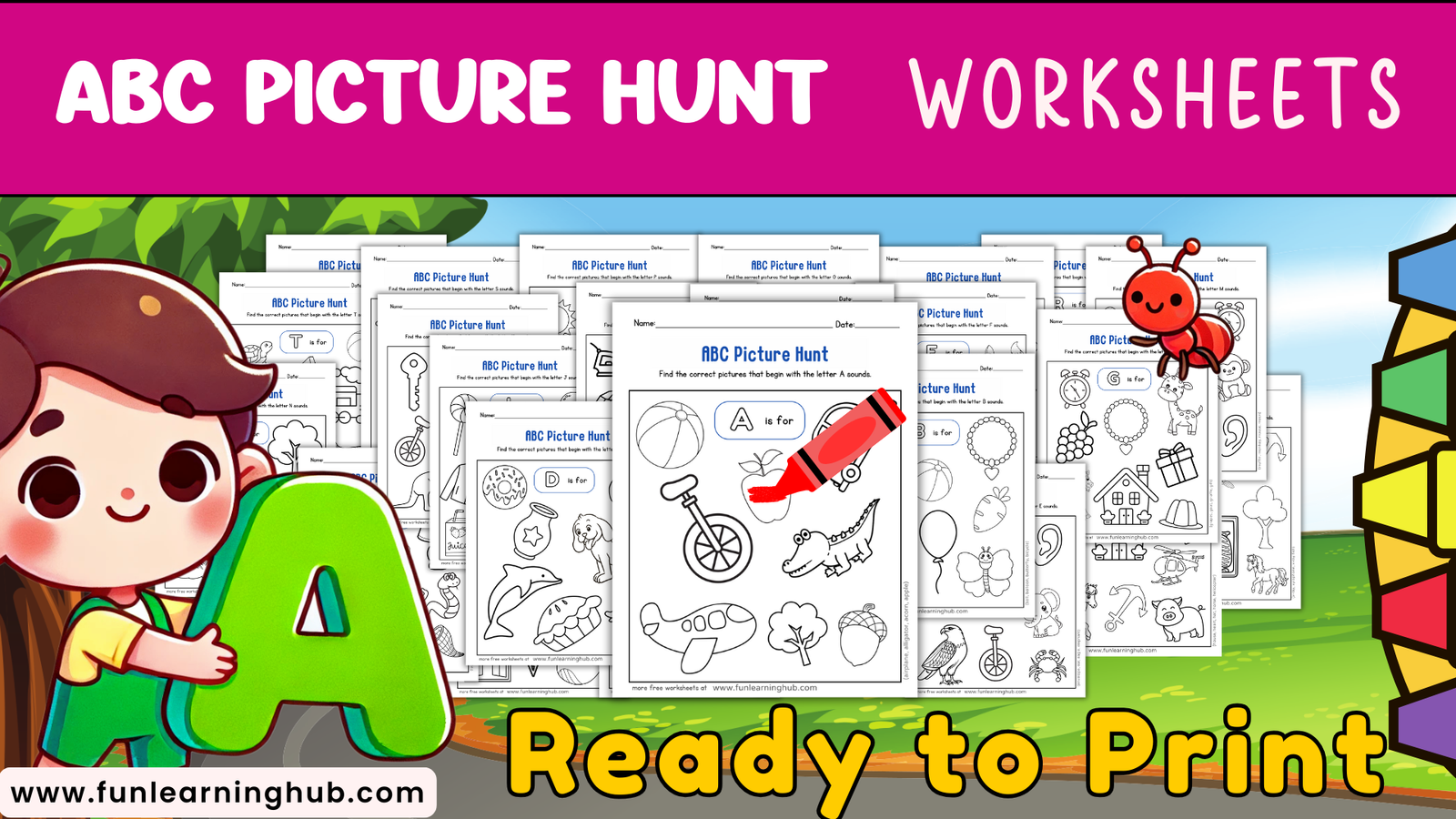 ABC Picture Hunt Worksheets – Free, Fun…
