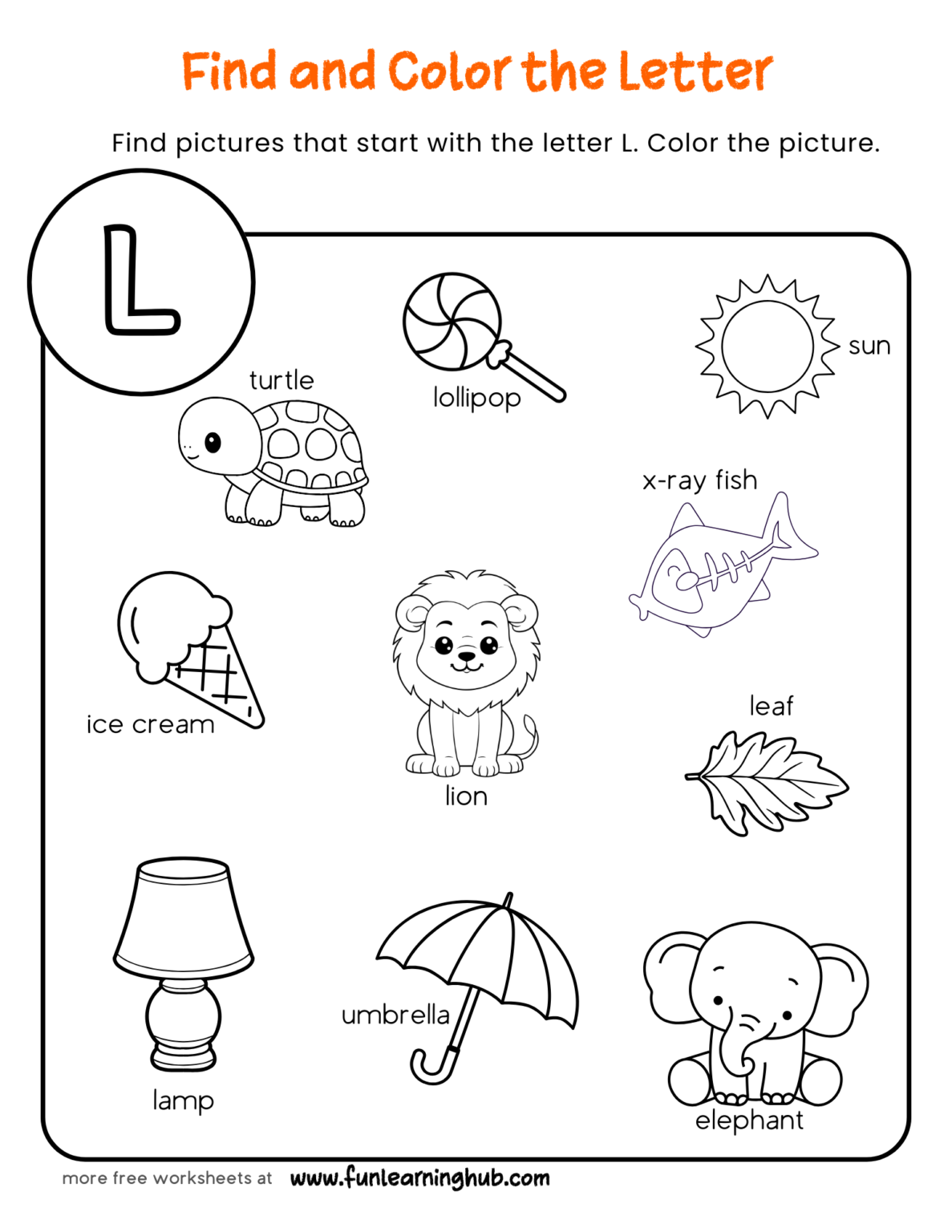 Free Printable Alphabet Find and Color Worksheets - Fun Learning Hub