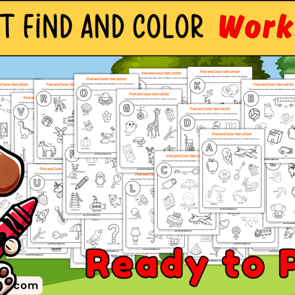 Free Printable Alphabet Find and Color Worksheets