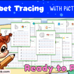 Free Alphabet Tracing with Picture Clue…