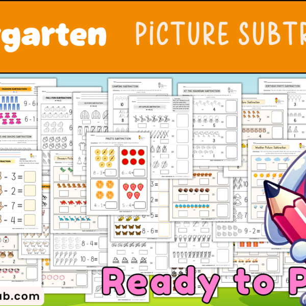 Free to Download: 70+ Pictorial Subtraction Worksheets for Kindergarten