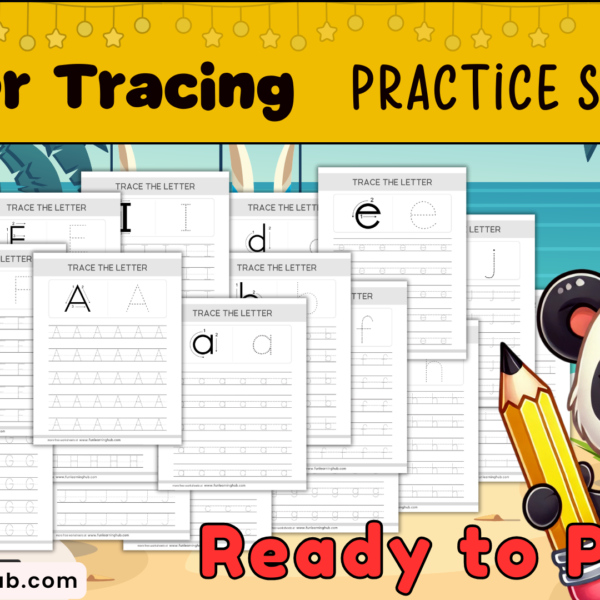 Shapes Activity Printable 8 Free Letter Tracing Sheets: Uppercase and Lowercase Handwriting Practice