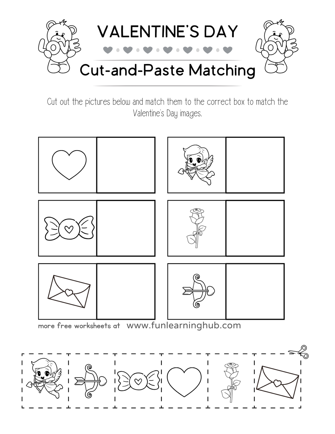 Free Valentines Day Worksheets for Kids