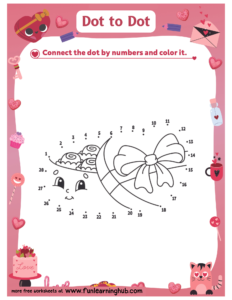 Valentine’s Day Dot to Dot Box of Chocolates Printable