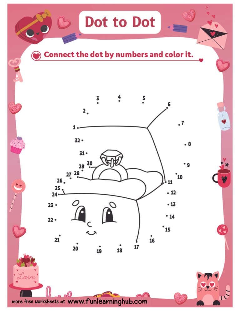 Valentine's Day Dot to Dot Ring Box Printable