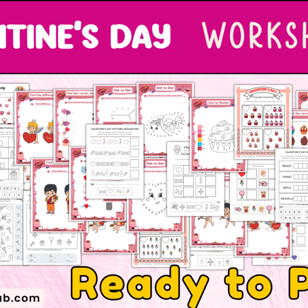 Free Valentines Day Worksheets for Kids: Celebrate Valentine’s Day with free, festive, and educational worksheets