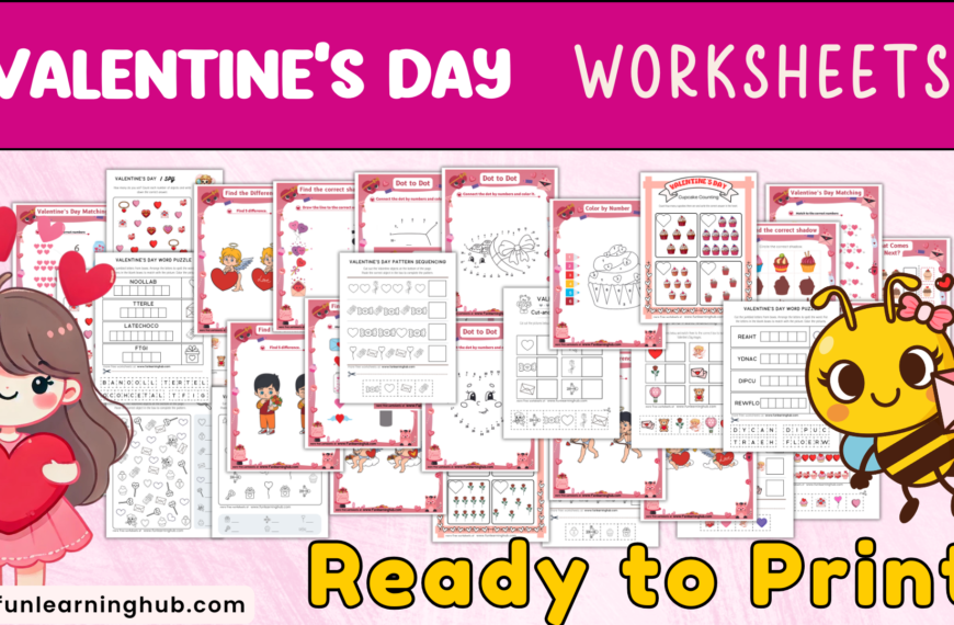 Download free worksheets for kids and printable 18 Valentines Day Worksheets