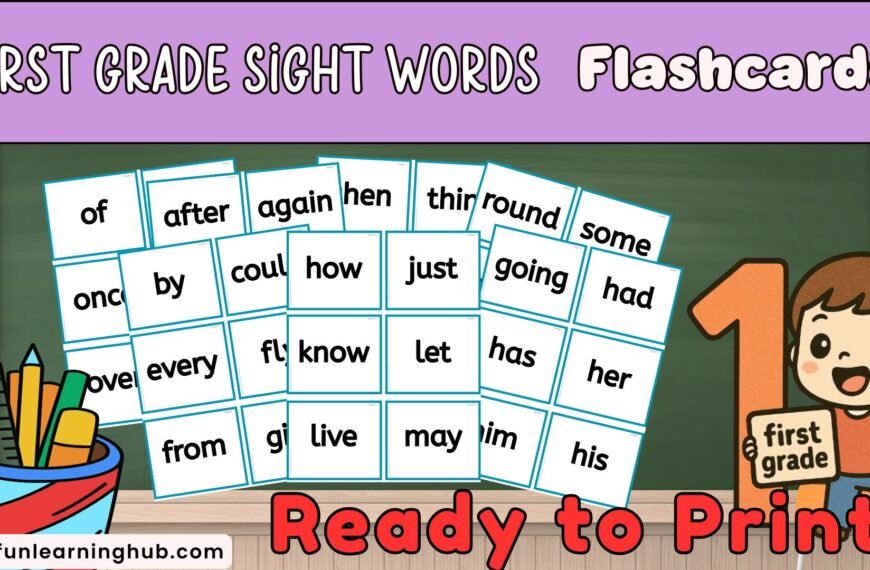 Download free worksheets for kids and printable 10 First Grade Sight Words