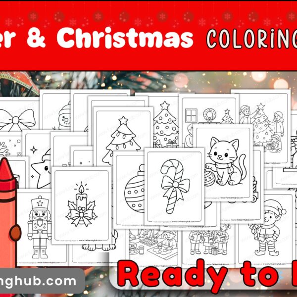 60+ Free Winter and Christmas Coloring Pages to Download: Simple & Easy Holiday Fun for Kids