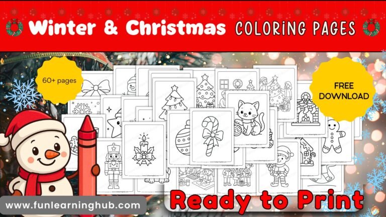 60+ Free Winter and Christmas Coloring Pages to Download: Simple & Easy Holiday Fun for Kids 1 Free Christmas Coloring Pages