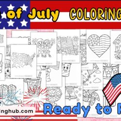 4th of July coloring pages cover png